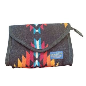 Pendleton Woolen Mills Cosmetic Bag NWOT Aztec Navajo Toiletry Pouch Makeup 5x7